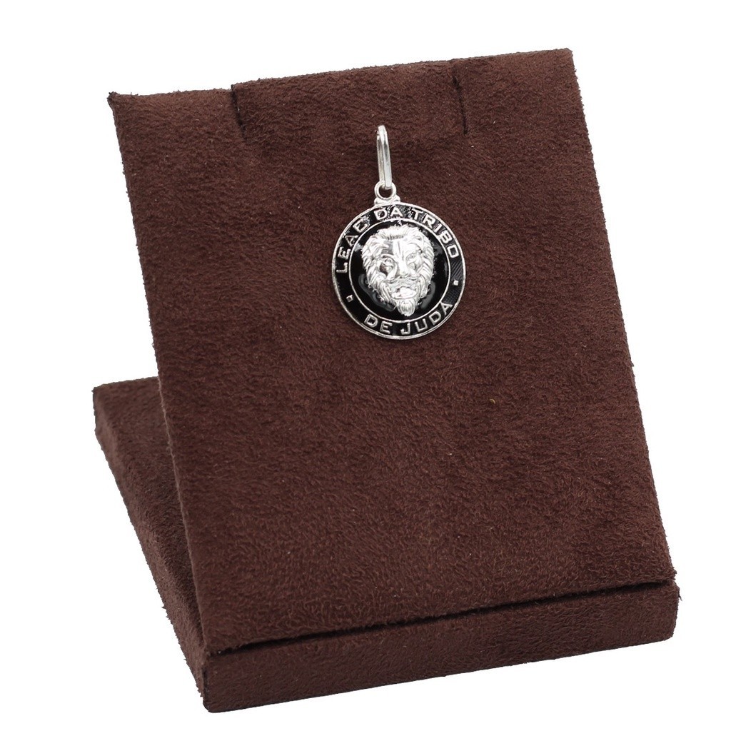 Pingente de prata 990 Medalha Leão da tribo de Judá