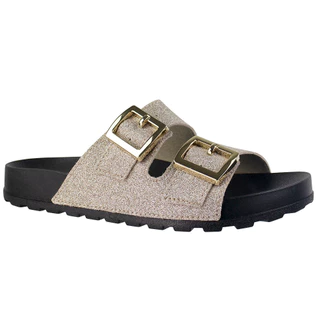 Sandália Slide Moleca Birken Fivela Feminina Glitter Mini Shine 5436.401