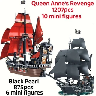 Piratas do Navio Caribenho Rainha Vingança Navio de Guerra Black Pearl Veleiro Bloco de Construção Tijolos MOC 4195 Montagem Brinquedos Kid Gift