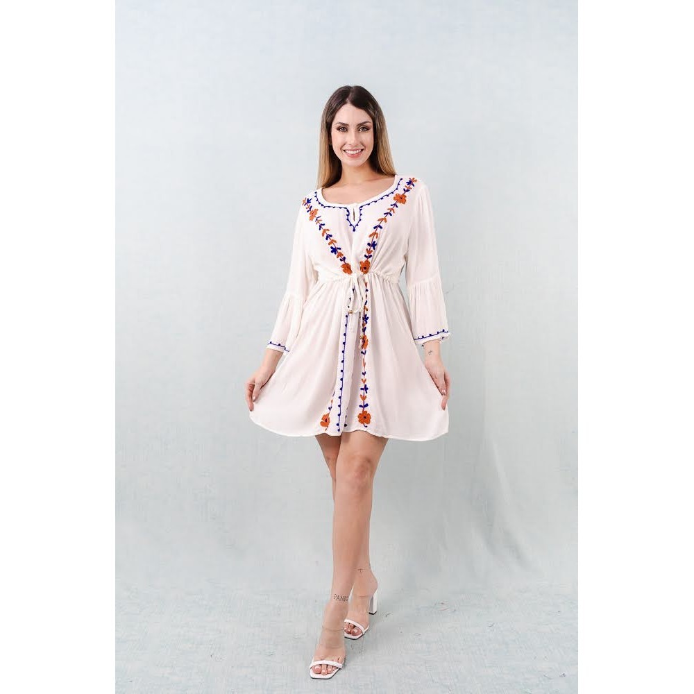 Vestido curto bordado MHI310