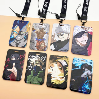 Porta-cartões de identificação Controle de Acesso ao Metrô Caixa protetora do Cartão de Ônibus Anime Naruto Feitiço de Pirata Estudante Porta-cartões de refeição Lanyard