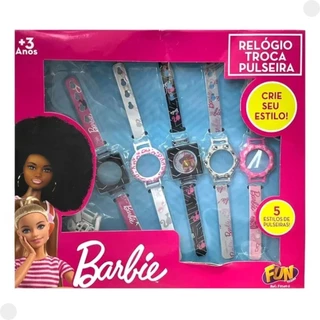 Barbie Relógio Troca Pulseiras Com 5 Pulseiras F0140-3 - FUN