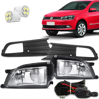 Kit Farol De Milha Neblina Auxiliar Gol Voyage G6 2012 2013 2014 2015 2016