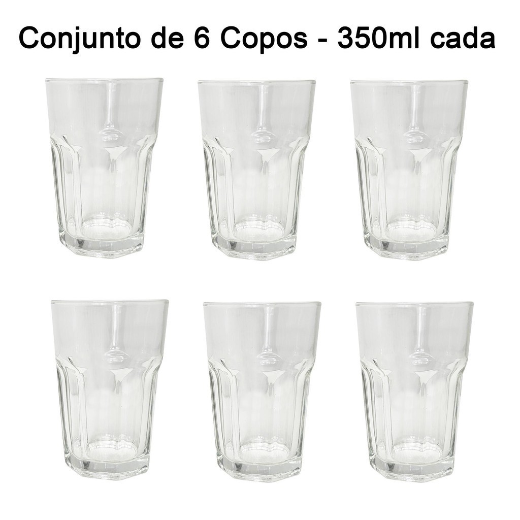 Jogo de Copo Vitamina com 6 Unidades 350ml Praticasa