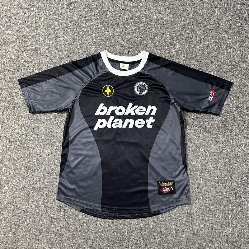 Planeta BROKEN PLANET Mulher Homem Manga Curta Camiseta Vintage Loose