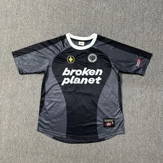 Planeta BROKEN PLANET Mulher Homem Manga Curta Camiseta Vintage Loose