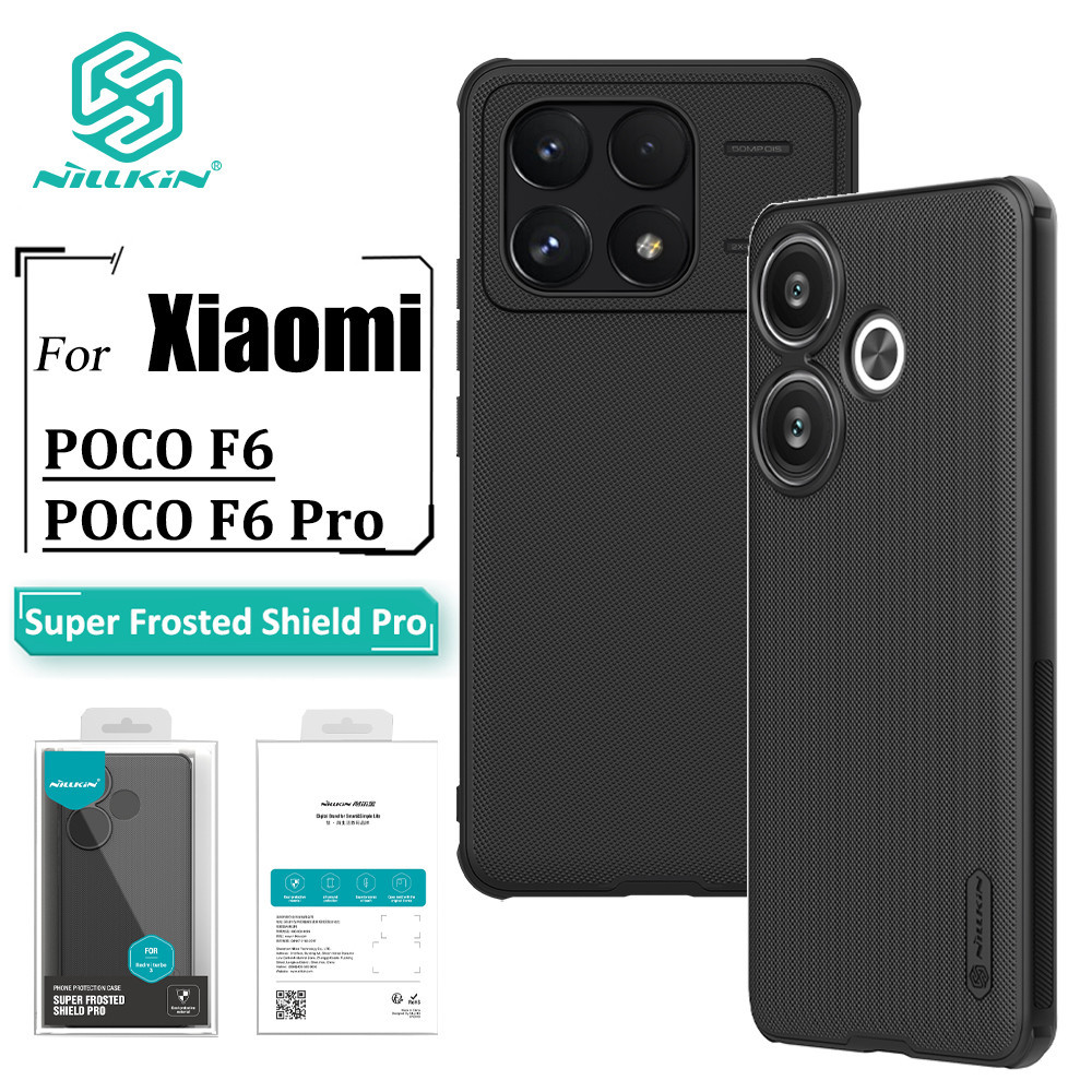 Capa Para Telefone Nillkin Super Frosted Shield Pro Poco F6 F6 Pro Ultra Fina Tpu Pc Anti