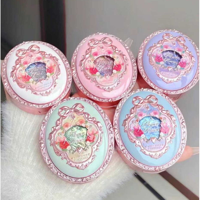 Flower Knows /Flower Knows /Flower Knows Midsummer Night Cashmere em relevo Blush Pó de Renderização de cor Pó Delicado Atmosfera Cor Pó Mate Maquiagem Beleza