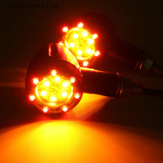 LTBR Motocicleta Bicicleta LED Âmbar + red Lâmpadas Indicadoras De Sinalização De Giro Pisca-~