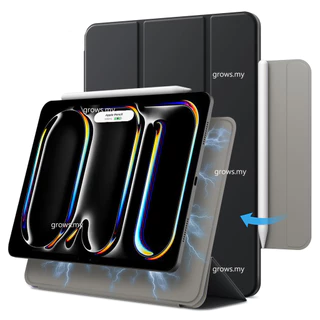 Para iPad Pro 13 Polegadas Case M4 2024 7th Gen Air6 13 11 Potente Fixação Magnética Slim Trifold Stand Casesuporta Lápis E