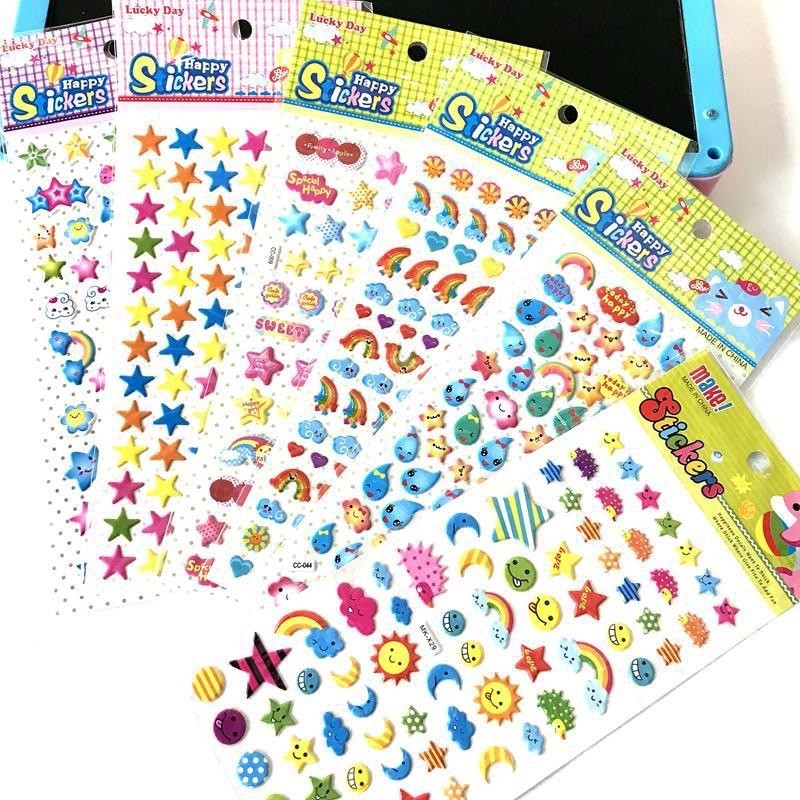 3 Cartela De Adesivo INFANTIL-Várias Modelos | Shopee Brasil