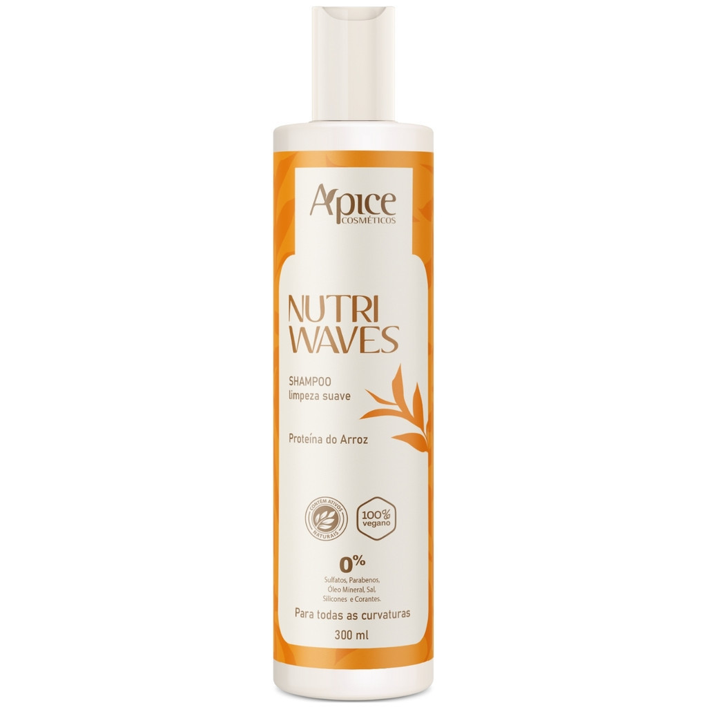Shampoo Limpeza Suave Apse Apice Nutri Waves Tratamento Capilar Vegano ...