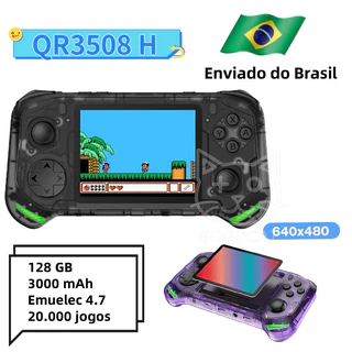 Presente De Aniversário , 20.000 consoles De Jogos , Novo console Portátil Com Tela horizontal QR3508H , 128 Gb Emuelec