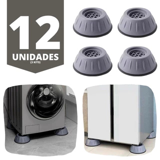 Kit Com 12 Suportes Antivibração Para Máquina de Lavar – Almofadas de Borracha Niveladoras Para Estabilidade e Proteção em Oferta na Shopee