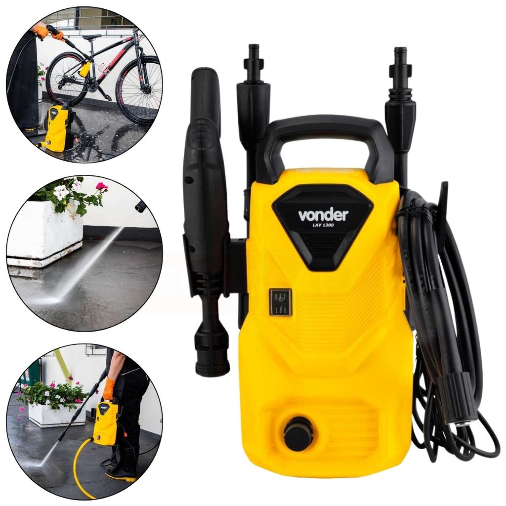 Lavadora de Alta Pressão para Limpeza de Calçadas e Quintais 1300psi - Vonder