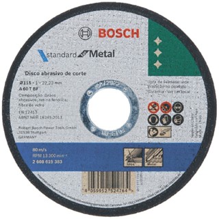 Disco de corte para metal 115 x 1 x 22,23 mm - Bosch