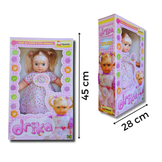 Boneca Drika Fecha Os Olhos Fala Frases 12 Acessórios