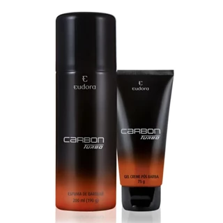 Kit Carbon Turbo Pós-Barba + Espuma de Barbear - Eudora