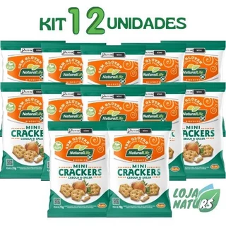 KIT Biscoito Mini Crackers Cebola e Salsa Sem Glúten Vegano 70g - Natural Life