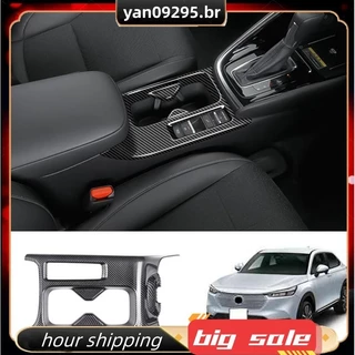 Console De Fibra De Carbono Para Carros Porta-Copos De Água Decoração Capa Adesivos Guarnição Honda HRV HR-V Vezel 2021 2022