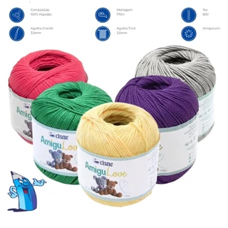 Linha de Crochê Cisne Amigulove 100% Algodão