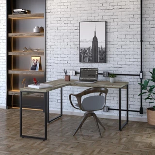 Mesa em L Kuadra Office 135X150X75cm