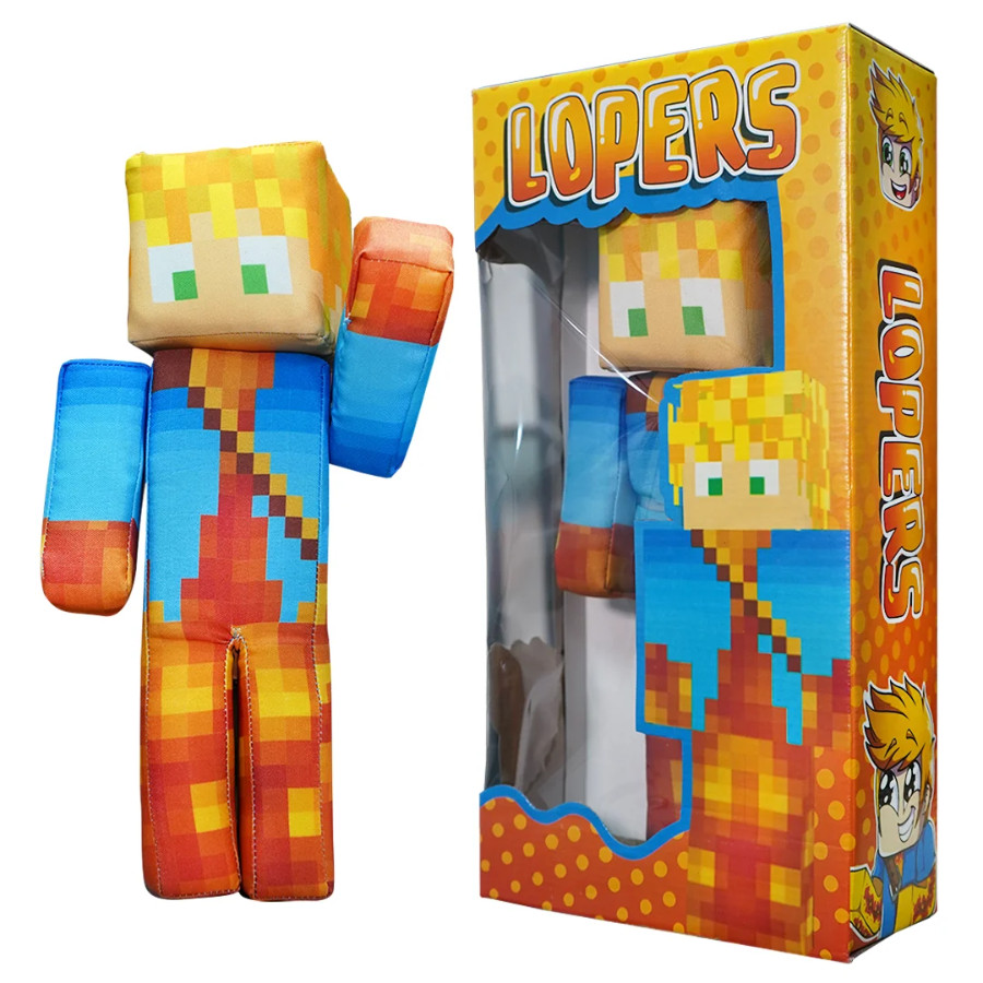 Boneco Lopers Streamers Pelúcia Minecraft - 30cm | Shopee Brasil