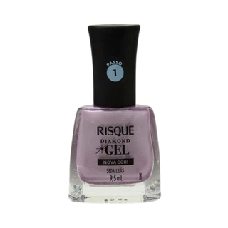 Esmalte Metalizado Seda Lilas Diamond Gel Risque 9,5Ml