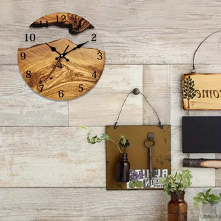 Relógio De Parede De Vidro Criativo De Grão De Madeira Americano, Decoração De Quarto, Sala De Estar, Relógio De Parede Digital Silencioso