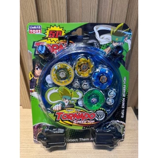 Kit com 1e 2 e 4 Pião Beyblade Metal Led Tornado Com Arena Lançador