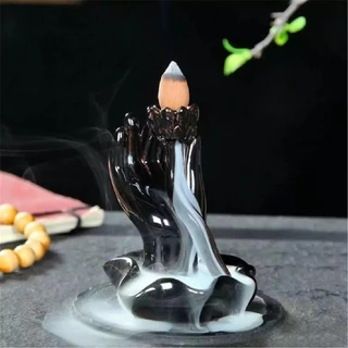 Incensário Mão Fumaça Cascata Gratidão Buda Esotérico 106501