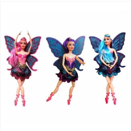 BONECA FADA BAILARINA COM ASAS BALLET TIPO BARBIE COM PENTE/WJ56