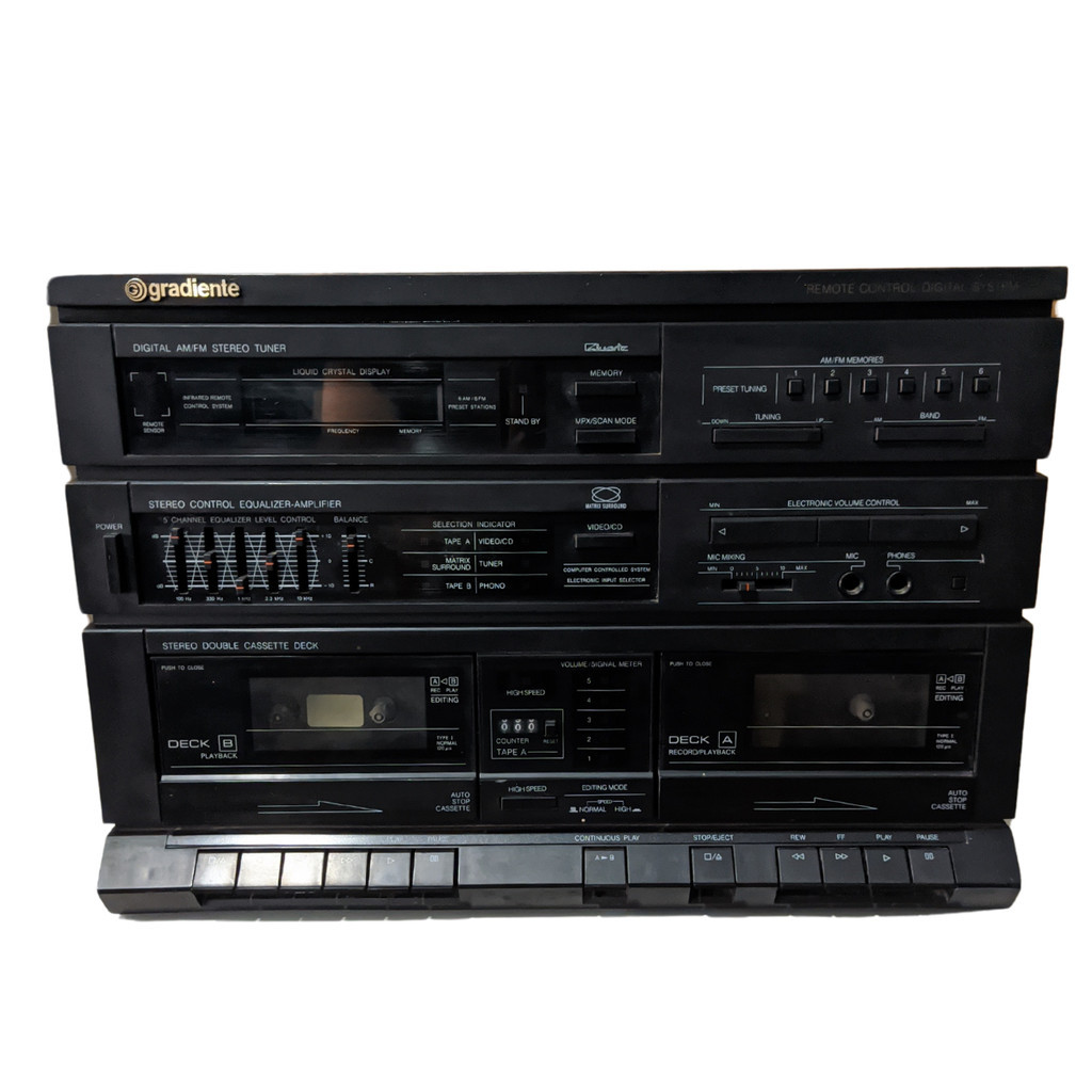 3x1 Gradiente Remote Control Digital System + Dc Belt Drive | Shopee Brasil