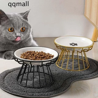 QQMALLVO Tigela De Alimentação Para Gatos De Cerâmica Nórdica Elevada Bebedouro Cachorro Estimação