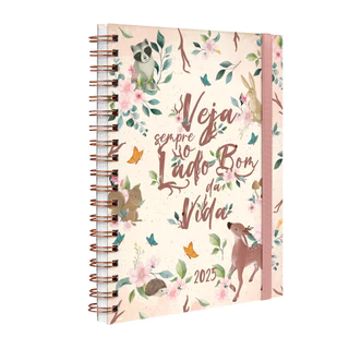Agenda 2025 Planner Semanal Plus Capa Dura Bosque Animais Florais