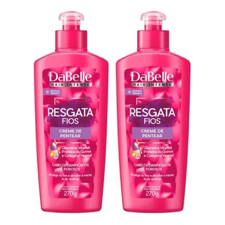 Kit 2 und Dabelle Creme de Pentear Resgata Fios 270g em Oferta na Shopee