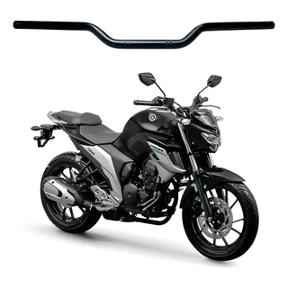 Guidão da Fz25 2018+ Original Cross Modelo Preto Com Rosca Pra Peso