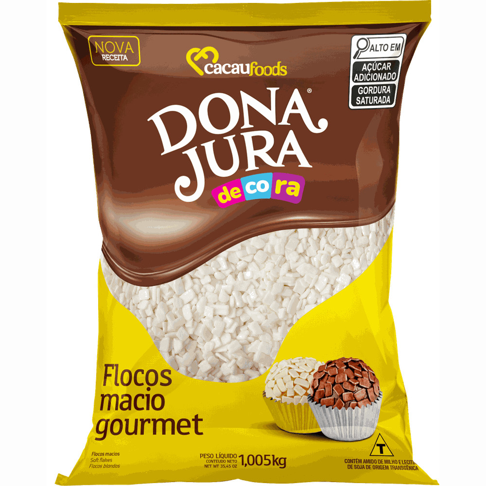 Flocos Sabor Chocolate Branco 1,005kg - Dona Jura
