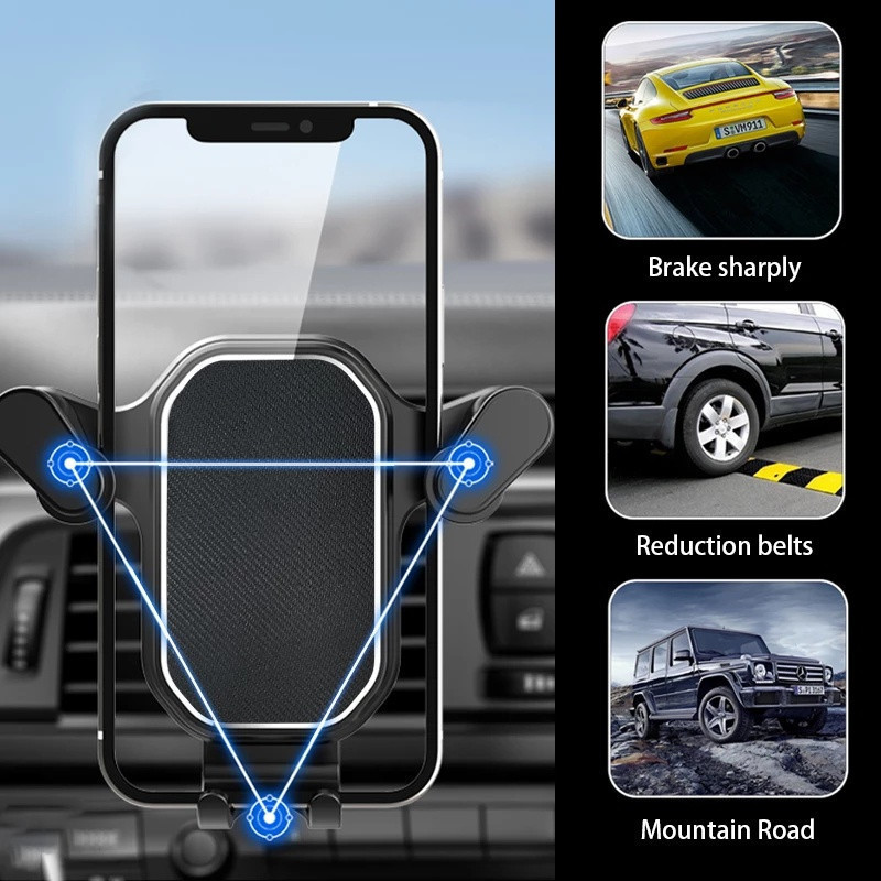 Suporte Veicular Carro Para Celular 360 ° Giratório Universal Multifuncional Ventilacao Ar JE-12