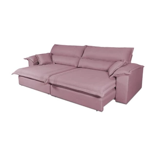 Sofá Retrátil Reclinável 2,30m Nivus Rose c/ Molas Ensacadas - King House