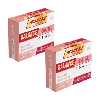 Kit 2 und Balance Keratin D 600mg Advance Balance 30 cps em Oferta na Shopee