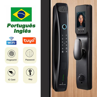 Fechadura Digital Reconhecimento 3d Facial App Tuya Smart Life Intelar X3