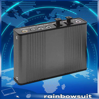 [RB] Adaptador De Som Surround Multi-Canal Placa Para Computador Substituição De 6 Canais Pc Laptop Windows 10/8/7/xp Usb Spdif Óptico Externo