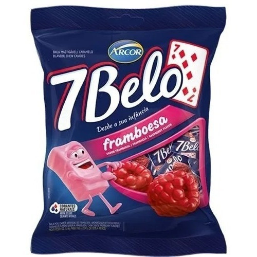 Bala 7 Belo Framboesa Sem Glúten 500 G