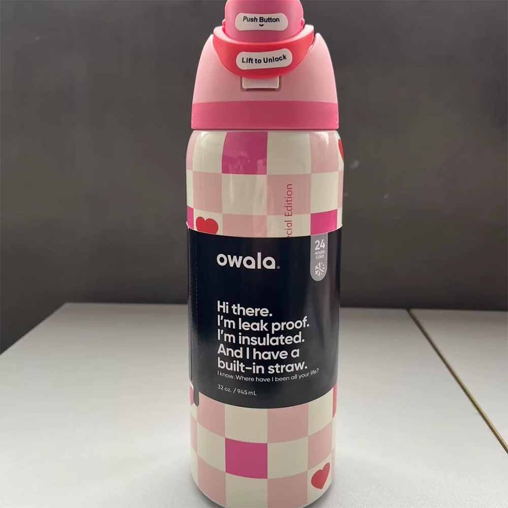 Borraccia Termica Owala Freesip 32 Oz - Edizione San Valentino 'Check Me Out'