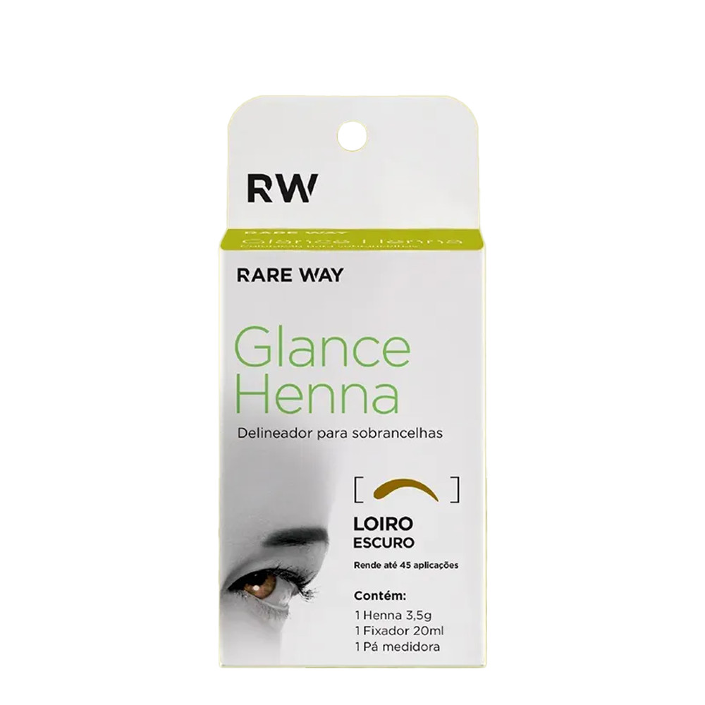Henna Sombrancelhas Loiro Escuro Glance Rare Way | Shopee Brasil