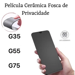 Kit Película Cerâmica Fosca Privacidade Para Motorola Moto G35/ G55 / G75