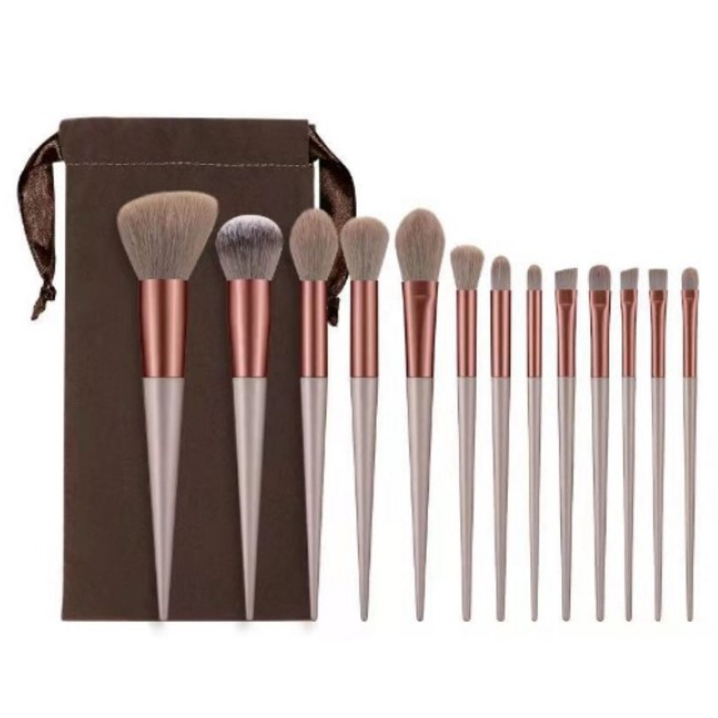 Kit 13 Pçs Pincéis De Maquiagem Contorno Kabuki Profissional-INLIS ANA