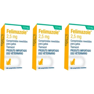 Felimazole 2,5mg - 100 Comprimidos - Dechra - 3 Unidades