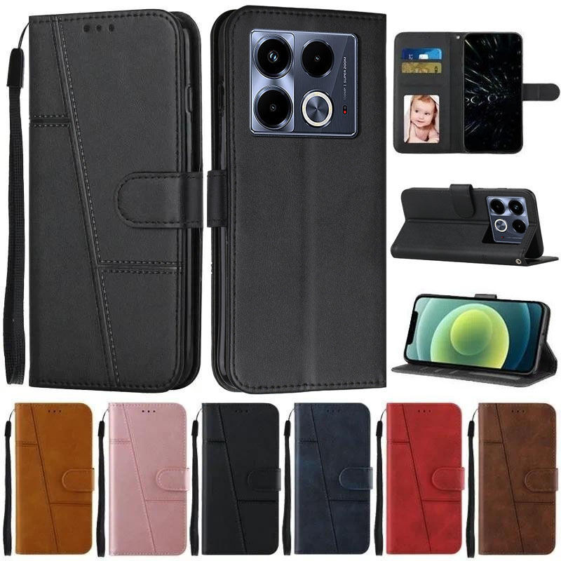 Caixa Para Infinix Note 40 30 Pro + 4G 5G Capa Carteira Flip Book